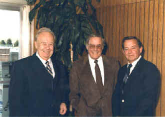 Bob surrounded by old friends Ned Locke and Don Sandburg.  From the Don Sandburg collection